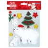 Bandai Pegatinas Gel Deco Navidad Oso Blanco