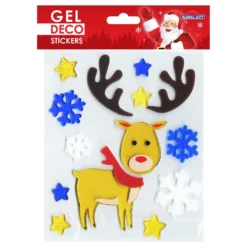 Bandai Pegatinas Gel Deco Navidad Reno