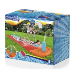 Bestway H2OGo! Double Dragstrip Splash 549 Cm Slide -Toys Shop bestway h2ogo double dragstrip splash 549 cm slide 8