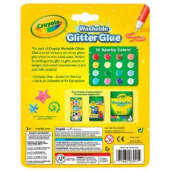 Crayola 16 Mini Washable Glitter Glue -Toys Shop crayola 16 mini washable glitter glue 2