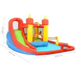 Happy Hop Slide&Splash Pool PVC Bouncy Castle 410x385x220 Cm -Toys Shop happy hop slide splash pool pvc bouncy castle 410x385x220 cm 6