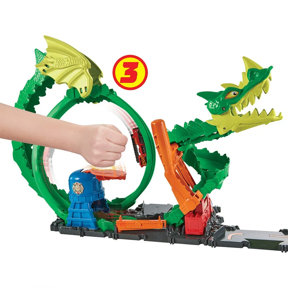 Hot Wheels Dragon Drive Firefight Playset And Car 4 Hot Wheels Dragon Drive Firefight Playset And Car - Image 4