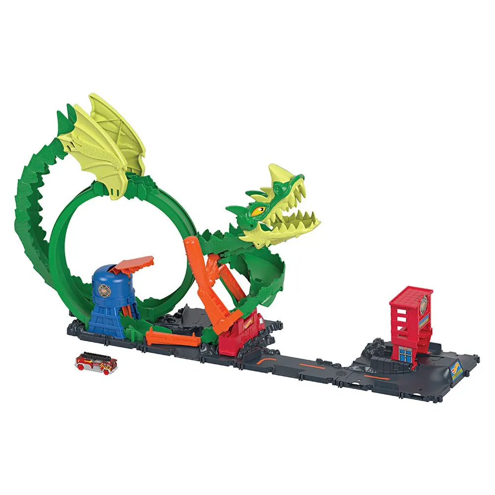 Hot Wheels Dragon Drive Firefight Playset And Car 1 Hot Wheels Dragon Drive Firefight Playset And Car