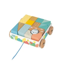 Janod Pure Pull-Along Blocks Cart Toy -Toys Shop janod pure pull along blocks cart toy 4