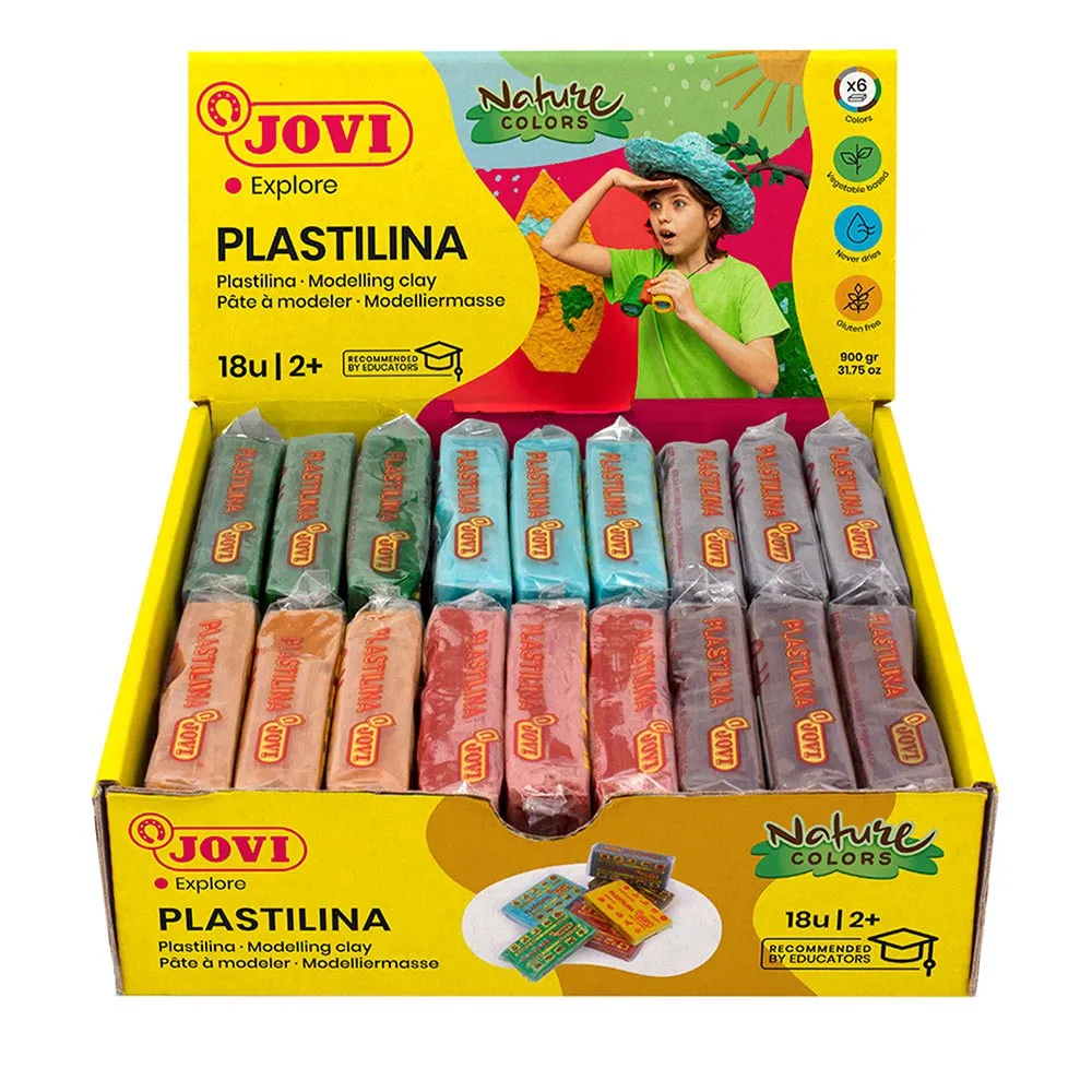 Modeling Clay Pack Of Vegetable-Based Plasticine 18 Bars Of 50 Grams Natural Colors 1 Modeling Clay Pack Of Vegetable-Based Plasticine 18 Bars Of 50 Grams Natural Colors