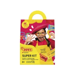Super Kit Modelling Clay Set Of3 Bars Of 50 Gr + 6 Cutters + 1 Roller Pin -Toys Shop jovi super kit modelling clay set of3 bars of 50 gr 6 cutters 1 roller pin 2