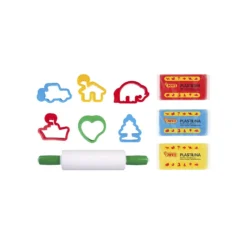 Super Kit Modelling Clay Set Of3 Bars Of 50 Gr + 6 Cutters + 1 Roller Pin -Toys Shop jovi super kit modelling clay set of3 bars of 50 gr 6 cutters 1 roller pin 5