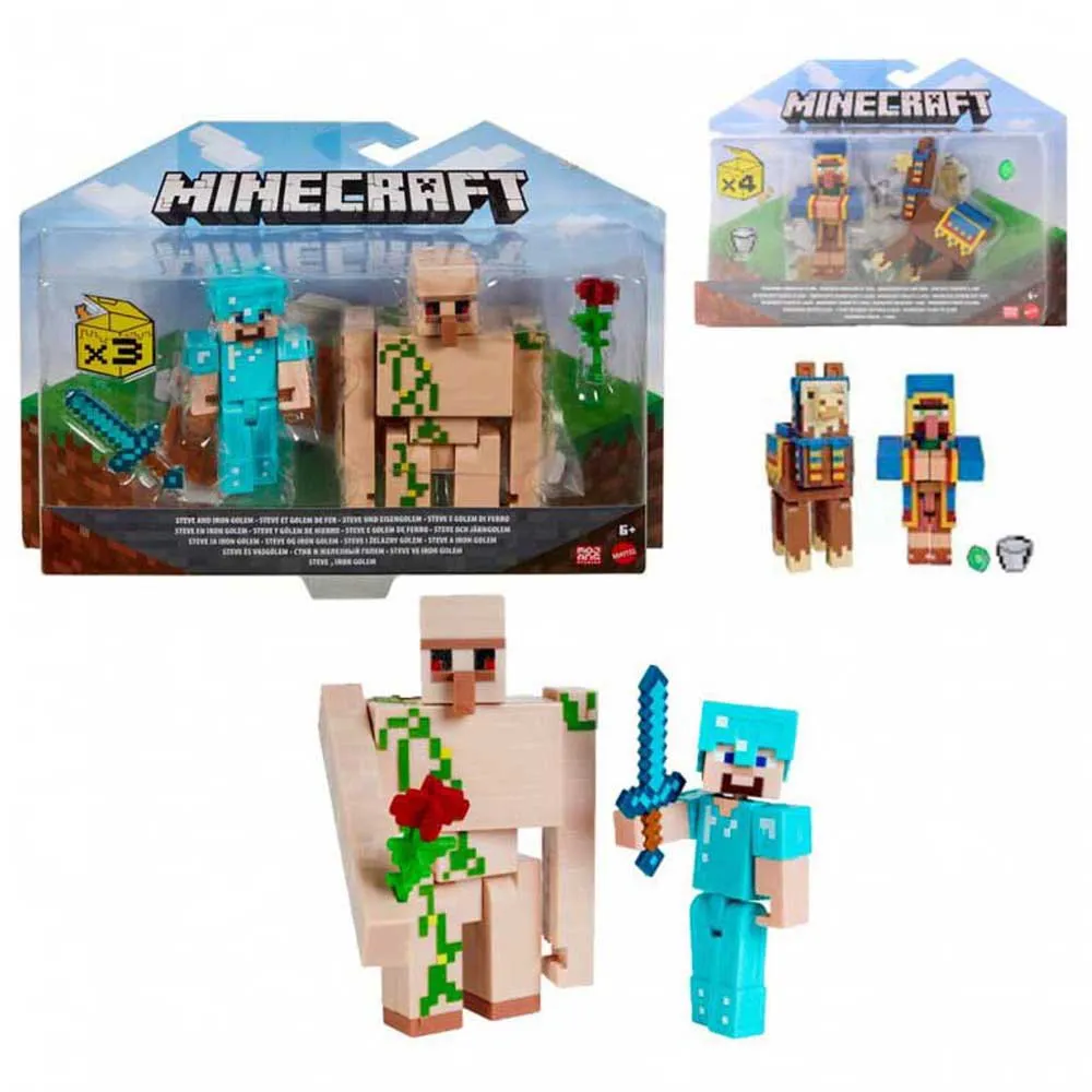 Mattel Games Pack Of 2 Minecraft Figure 1 Mattel Games Pack Of 2 Minecraft Figure