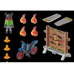 Playmobil 70553 Stunt Show Motocross With Fiery Wall -Toys Shop playmobil 70553 stunt show motocross with fiery wall 1