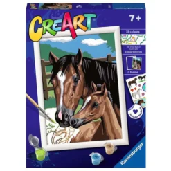Ravensburger Creart Serie D Classic Caballos Pastando Painting Game