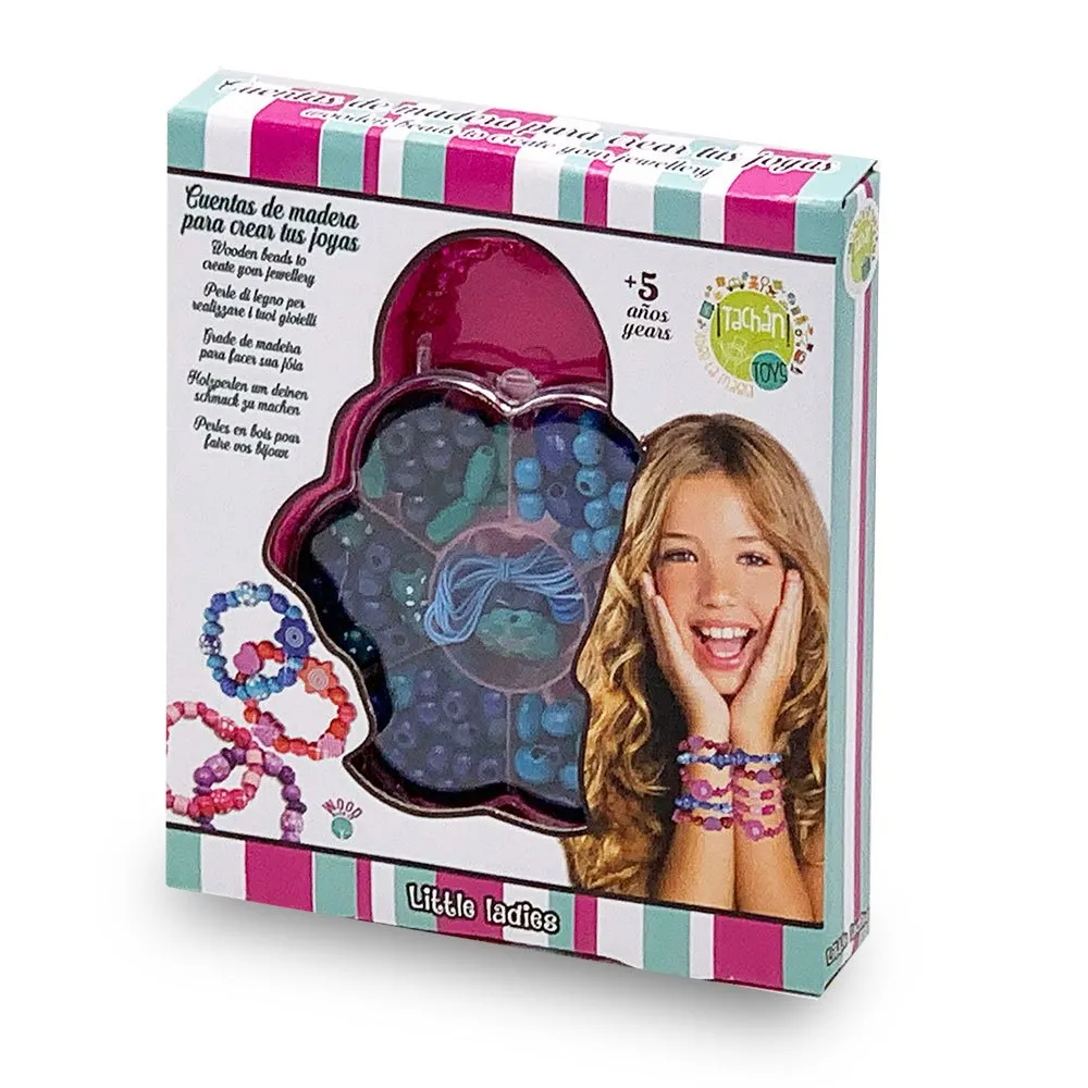 Set Of Blue Wooden Beads To Make Bracelets 1 Set Of Blue Wooden Beads To Make Bracelets