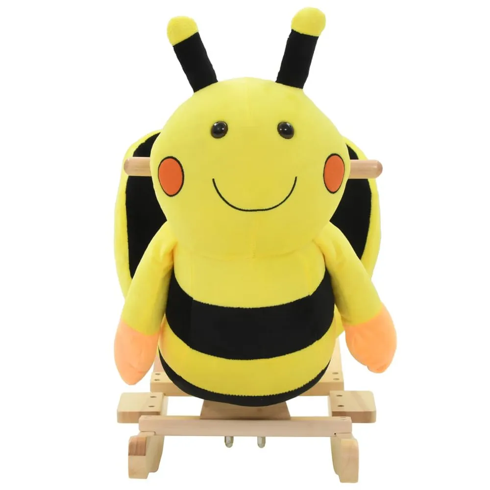 VIDAXL Rocking Animal Bumblebee Backrest Plush 60X32X57Cm 2 VIDAXL Rocking Animal Bumblebee Backrest Plush 60X32X57Cm - Image 2