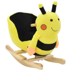 VIDAXL Rocking Animal Bumblebee Backrest Plush 60X32X57Cm