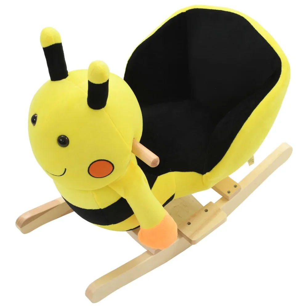 VIDAXL Rocking Animal Bumblebee Backrest Plush 60X32X57Cm 4 VIDAXL Rocking Animal Bumblebee Backrest Plush 60X32X57Cm - Image 4