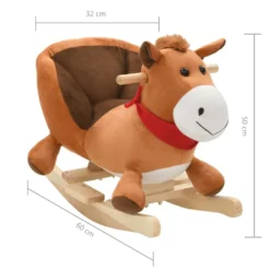 VIDAXL Rocking Animal Horsebackrest Plush 60X32X50Cm -Toys Shop vidaxl rocking animal horsebackrest plush 60x32x50cm 2